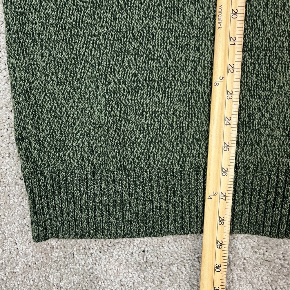St Johns Bay Sweater Mens XL Green Long Sleeve Marled Knitted 4-Button Placket - Picture 10 of 11